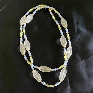 Monet glass & bead necklace